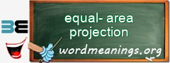 WordMeaning blackboard for equal-area projection